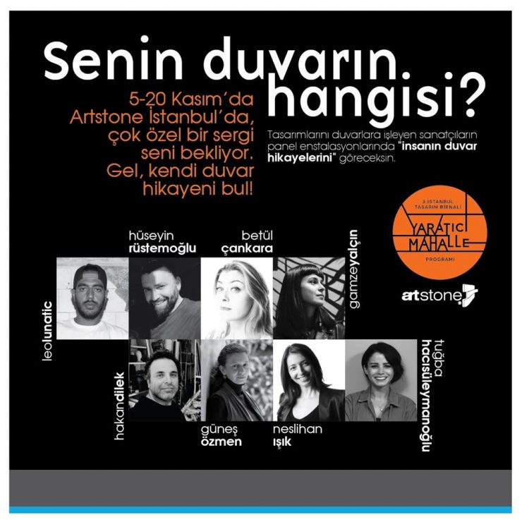 SEKİZ SANATÇININ TASARIMLARI ARTSTONE DUVARLARIYLA BULUŞTU.. SEKİZ SANATÇININ TASARIMLARI ARTSTONE DUVARLARIYLA BULUŞTU..